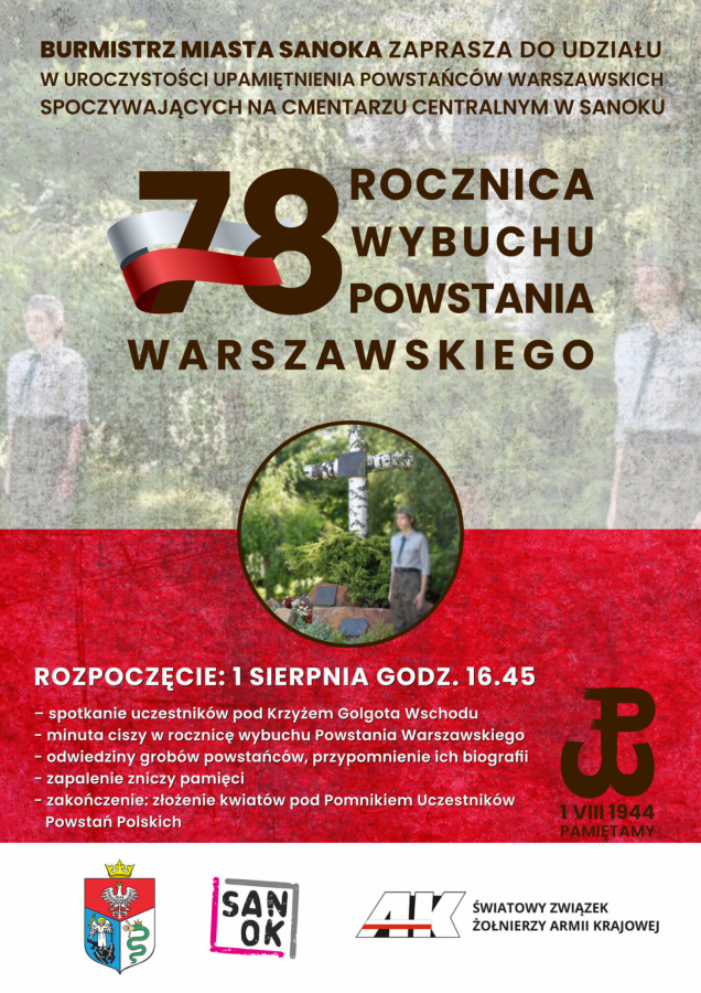 Uroczystości w 78. rocznicę Wybuchu Powstania Warszawskiego