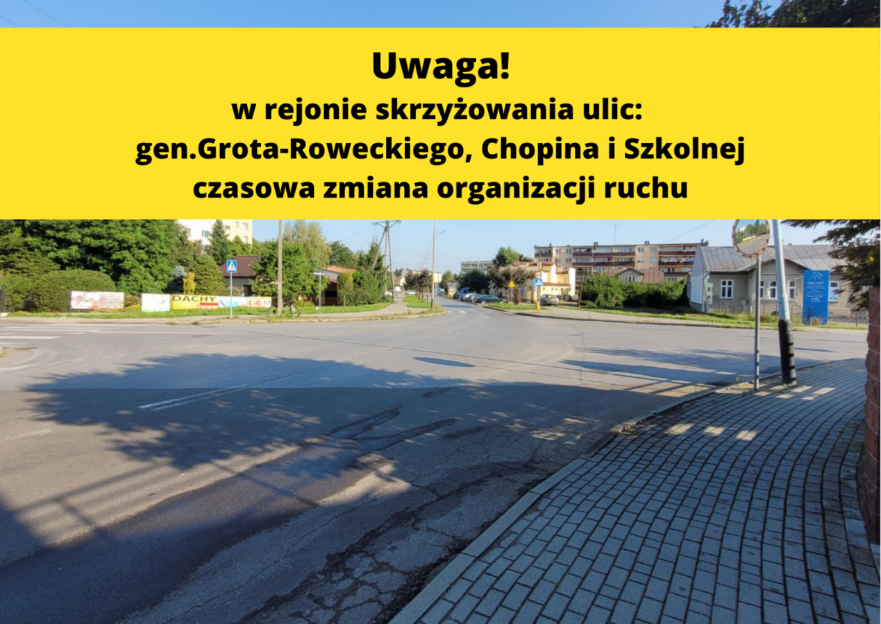 Rusza przebudowa skrzyżowania ulic: gen. Grota-Roweckiego, Chopina i Szkolnej w Jaśle 