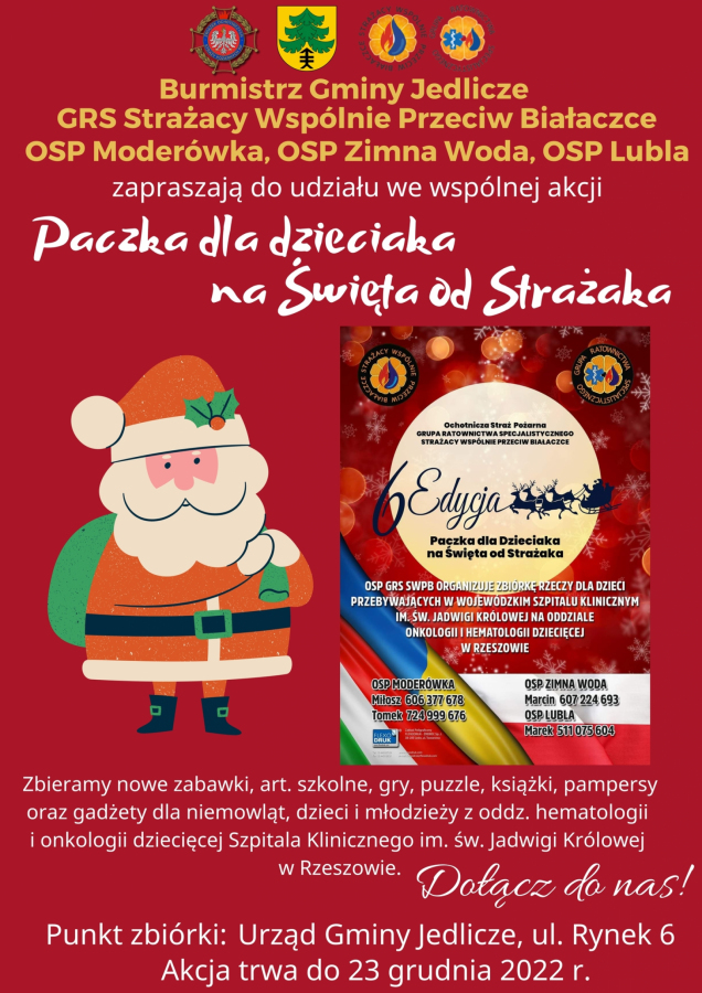  Paczka dla dzieciaka na Święta od Strażaka w gminie Jedlicze