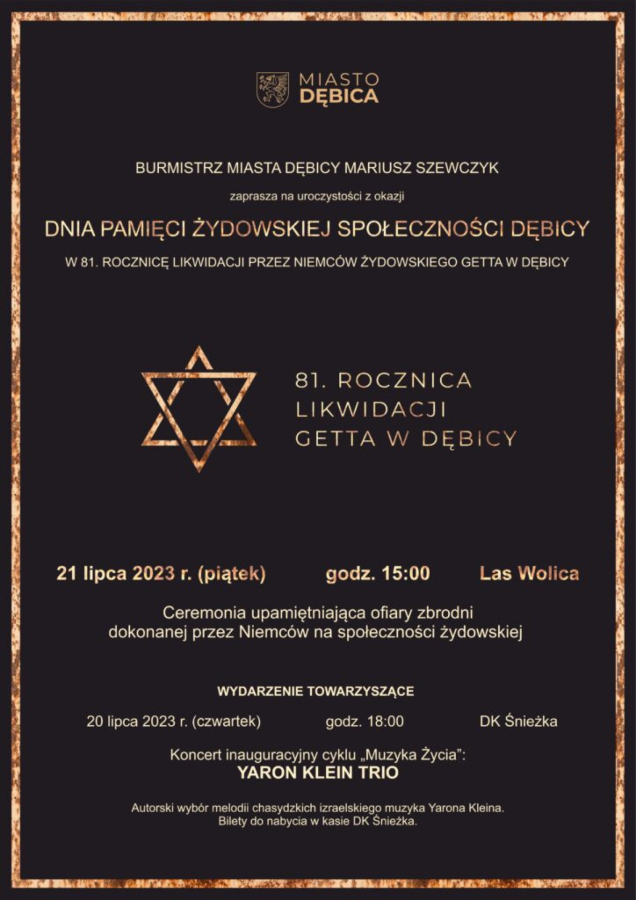 Obchody Dnia Pamięci Żydowskiej Społeczności w Dębicy