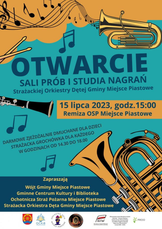 Otwarcie sali prób i studia nagrań Strażackiej Orkiestry Dętej Gminy Miejsce Piastowe