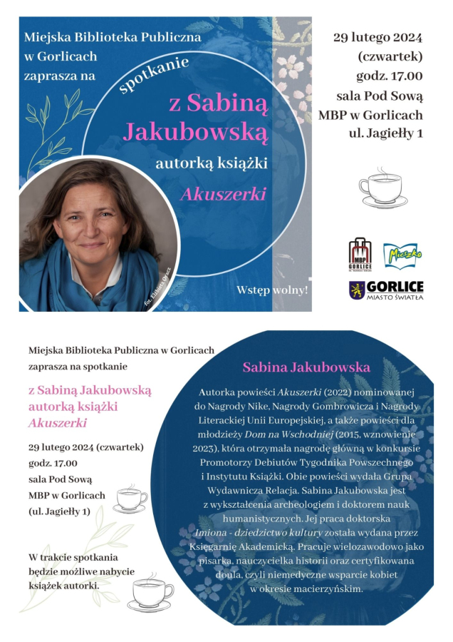 Spotkanie z Sabiną Jakubowską – autorką książki „Akuszerki”