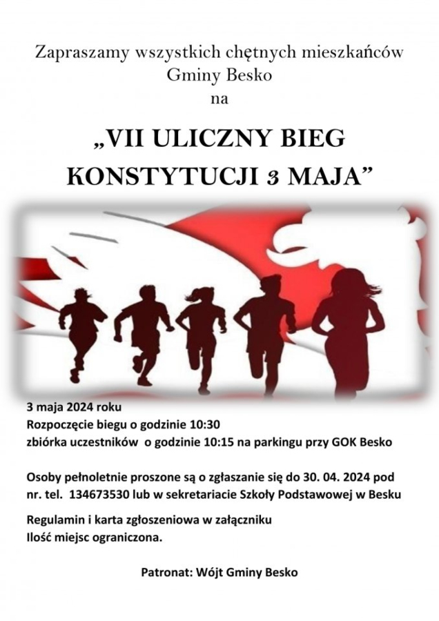 VII Uliczny Bieg Konstytucji 3 Maja w Besku