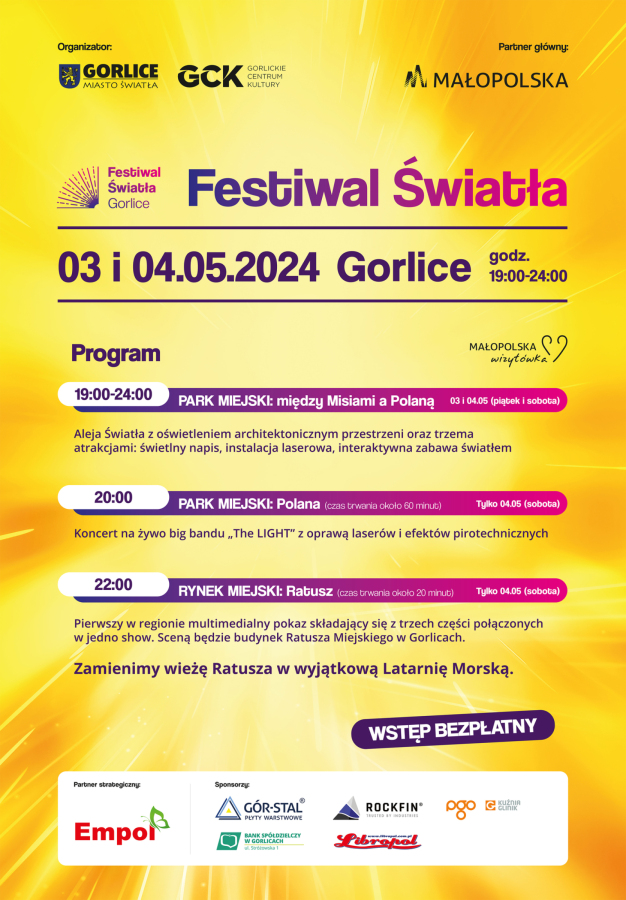 Festiwal Światła Gorlice 2024 już w przyszłym tygodniu